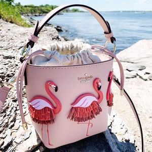Kate Spade Bucket By The Pool Flamingo Bag